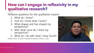 Reflexivity in Qualitative Research Alvarez Hernandez [upl. by Reuven643]