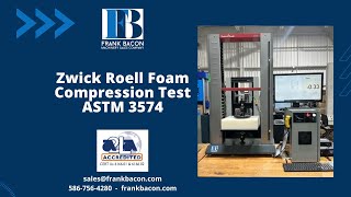 Zwick Roell Z005 Foam Compression Test ASTM D3574 Retrofitted by Frank Bacon Machinery [upl. by Landahl]