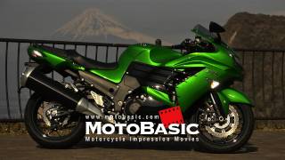 Kawasaki Ninja ZX14R 2012 SHORT TEST RIDE カワサキ ニンジャZX14R バイク試乗ショートインプレ・レビュー [upl. by Nosnibor]