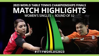 Bernadette Szocs vs Cheng IChing  WS R32  2023 ITTF World Table Tennis Championships Finals [upl. by Ezalb]