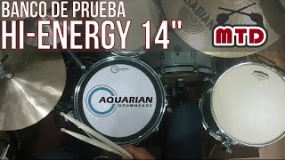 HiEnergy 14quot Aquarian  Banco de pruebas  Mind the Drummer [upl. by Grani39]