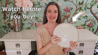 AmorArc Ceramic Dinnerware Set Speckled Stoneware Plates and Bowls Demo and Review [upl. by Anaira]