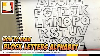 How to Draw Block Letters Alphabet  Hand Lettering  Art for Kids  BP [upl. by Richma566]