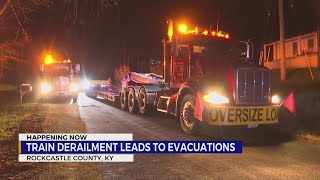 Kentucky train derailment leads to evacuations [upl. by Auerbach475]