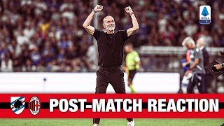 Pioli and Tonali postmatch reactions  Sampdoria v AC Milan [upl. by Thad808]