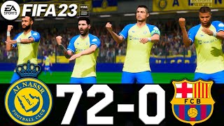 FIFA 23  MESSI RONALDO MBAPPE NEYMAR ALL STARS PLAYS TOGETHER  Al NASSR 720 FC BARCELONA [upl. by Aniret]