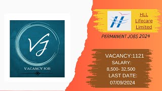 HLL lifecare limited  hll lifecare limited recruitment 2024 maharashtrajobs vacancyjob hll jobs [upl. by Asare]