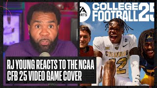 RJ Young reacts to the NCAA College Football 25 video game cover  No 1 CFB Show [upl. by Atirahs488]