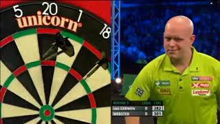 2017 Players Championship Finals Round 3 van Gerwen vs DWebster [upl. by Onateyac]