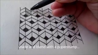 How to draw tanglepattern Subline [upl. by Ataner]