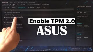 How to enable TPM 2 0 on ASUS to install Windows 11 [upl. by Enilekcaj]