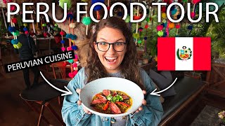 PERU FOOD TOUR 2023 the best Peruvian food in Lima  Lomo Saltado Pisco Sour Tiradito [upl. by Landahl292]