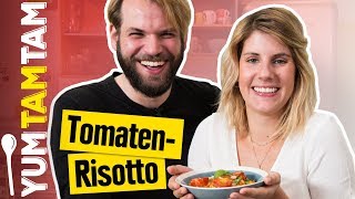 TOMATENRISOTTO  Leckeres Risotto mit Ofentomaten amp Mandeln  yumtamtam [upl. by Zampino713]