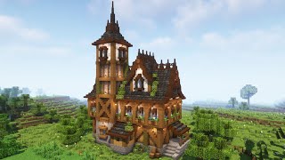 Minecraft  How to build a Large Medieval House  Minecraft Tutorial [upl. by Athalie]