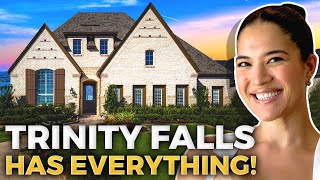 Trinity Falls Model Home Tour Stunning Highland Homes On 50ft Lots in McKinney TX  McKinney Texas [upl. by Otir741]