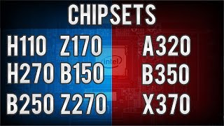 O QUE MUDA ENTRE OS CHIPSETS INTEL H110  B250  H270  Z170  Z270  Z370 e AMD A320  B350  X370 [upl. by Atnovart688]