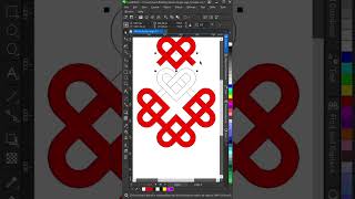 Como fazer Design de Logo em formato de Coração em vetor no CorelDRAW 132 shorts [upl. by Noyrb]