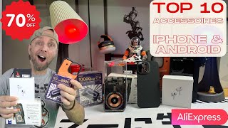 Mon Top 10 accessoires iPhone et Android avec jusquà 70 pour les Promos Anniversaire AliExpress [upl. by Neala]