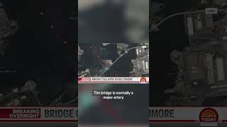 Baltimore bridge collapses after it was hit by a cargo ship [upl. by Sharos820]