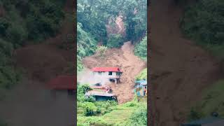 😱😱😱Big Landslide in Nepal  danger landslide NepalLandslide naturaldisasters floodwarning [upl. by Tudor]