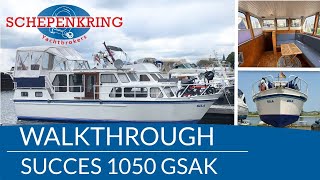 Succes 1050 for sale Walktrough  Schepenkring jachtmakelaars  Krekelberg Nautic [upl. by Haraj526]