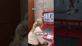 Sejoli ini mencoba Simulasi CPR Resusitasi Jantung Paru shortvideo trending viralvideo [upl. by Aiceled]