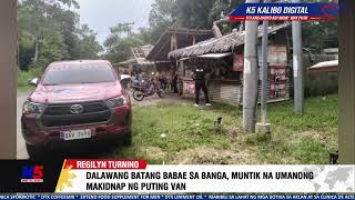 DALAWANG BATANG BABAE SA BANGA MUNTIK NA UMANONG MAKIDNAP NG PUTING VAN [upl. by Seerdi]