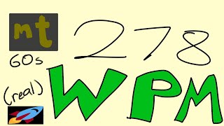 TYPING WORLD RECORD  278 WPM for 60 seconds [upl. by Atteinotna607]