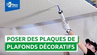 Comment poser des plaques de plafonds décoratifs et acoustiques avec Rigitone®  I Les Tutos Placo® [upl. by Ocko303]