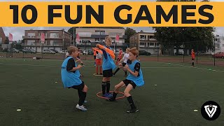 10 Fun Games  Soccer  Football Training  Physical Education Games [upl. by Dorcia]