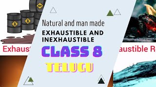 exhaustible and inexhaustible natural resourcesclass 8 telugu science trending physics [upl. by Novaat260]