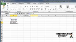 Excel Datum subtrahieren und berechnen  VideoTutorial [upl. by Aelahs]