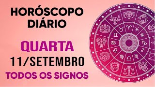 HORÓSCOPO DO DIA  QUARTA DIA 110924  PREVISÕES PARA TODOS OS SIGNOS [upl. by Docila520]