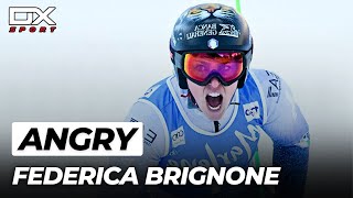 Alpine Ski ANGRY Federica Brignone Kronplatz  Gigante  2024 🇮🇹 [upl. by Cline]