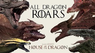 All Targaryen Dragon ROARS from House of the Dragon S1 S2 [upl. by Arykahs728]