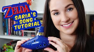 Zelda  Sarias Song  Recorder Notes Tutorial [upl. by Peltz245]