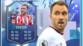 FANTASY FUT ERIKSEN REVIEW 90 FUT FANTASY ERIKSEN PLAYER REVIEW  FIFA 22 [upl. by Yrelle]