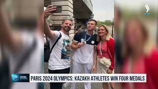 Paris 2024 Olympics Kazakh athletes win four medals [upl. by Matejka]