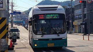 4K BUS 여수 시내버스 오동운수 전남70아5100 현대 일렉시티 FCEV 202312 666번 주행영상 중앙여자고등학교  중앙시장여객선터미널 [upl. by Haleigh722]