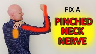 How To Fix A Pinched Nerve In Neck Causing Arm Pain or Rhomboid Pain [upl. by Erickson]