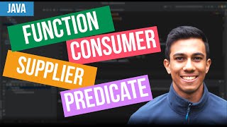 New to Java 8 Functional Interfaces Function Consumer Predicate Supplier  Tutorial [upl. by Sherrie]