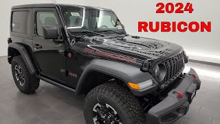 2024 JEEP WRANGLER RUBICON 2 DOOR BLACK CLEARCOAT 4K WALKAROUND 24J27 SOLD [upl. by Lydia]