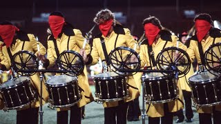 Drum line plays amazing blindfolded solo  1983 Bridgemen [upl. by Aysa720]