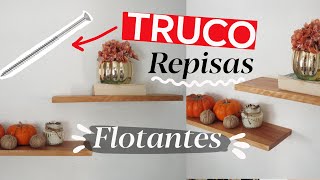 ✅TRUCO REPISAS y estantes FLOTANTES 😲 COMO HACER una repisa o estante flotante de madera [upl. by Dnalro]