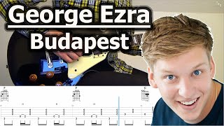 George Ezra  Budapest  Guitar Tabs Tutorial [upl. by Lala]