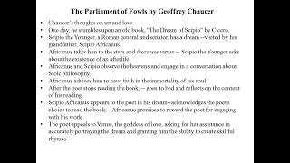 Geoffrey Chaucers quotThe Parliament of Fowlsquot Summary [upl. by Arok]