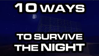 10 Ways To Survive The Night in Minecraft [upl. by Raina]