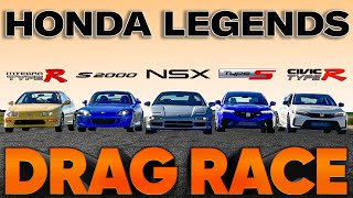 2024 Integra Type S vs Civic Type R Acura NSX Honda S2K ITR — Cammisa Ultimate Drag Race Replay [upl. by Rehttam]