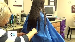 Radonas Amazing Tutorial Achieve A Perfectly Straight Haircut [upl. by Anitaf298]