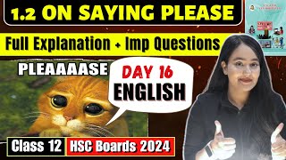 DAY 16 of 25 ONE SHOT SERIES English Class 12 HSC By shafaquenaaz​ [upl. by Epuladaugairam]